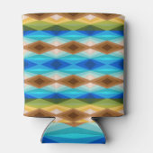 トロピカルビーチカラー万華鏡のように千変万化するパターン抽象芸術アート 缶クーラー (裏面)