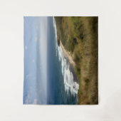 トロピカルビーチカリブのブルーシー タペストリー (正面)