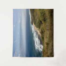 トロピカルビーチカリブのブルーシー タペストリー