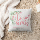 トロピカルビーチガーデンハウスたった今結婚しましたカップル クッション (ブランケット)