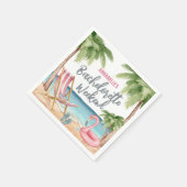 トロピカルビーチガールズウィークエンドバチェロレッテパーティー スタンダードカクテルナプキン (角)