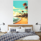 トロピカルビーチキャンバス印刷 キャンバスプリント (インサイチュ (寝室))