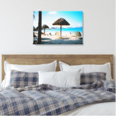 トロピカルビーチキャンバス印刷 キャンバスプリント (インサイチュ (寝室))