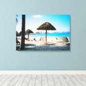 トロピカルビーチキャンバス印刷 キャンバスプリント (インサイチュ (ウッドフロア))