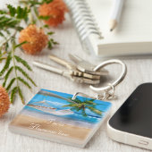 トロピカルビーチキーチェーン キーホルダー (正面右)