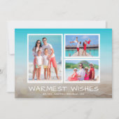 トロピカルビーチクリスマスフォトホリデーカード シーズンカード (正面)