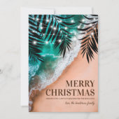 トロピカルビーチクリスマスホリデーカード シーズンカード (正面)