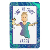 トロピカルビーチクルーズおもしろいドアマンガ マグネット (縦)