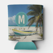 トロピカルビーチクーラーボックスパームツリーボーツトラベル 缶クーラー (裏面)