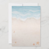 トロピカルビーチグリッターパームブライダルシャワー 招待状 (裏面)