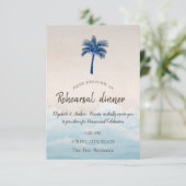 トロピカルビーチグリッターパームリハーサルディナー 招待状 (スタンド正面)