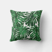 トロピカルビーチグリーンパームジャングル葉ズ クッション (裏面)