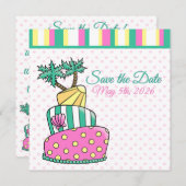 トロピカルビーチケーキ セーブザデート (正面/裏面)