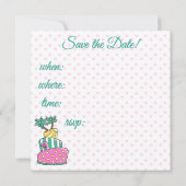 トロピカルビーチケーキ セーブザデート (裏面)