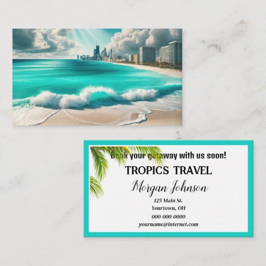 トロピカルビーチゲタウェイ 名刺 (正面/裏面)