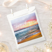 トロピカルビーチコースタルサンセット結婚海 フェイバーバッグ (クリップ留めされた状態)