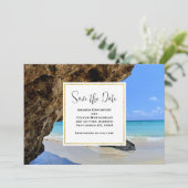 トロピカルビーチコーストとビッグ結婚ロック セーブザデート (スタンド正面)