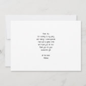 トロピカルビーチコーストと大きな岩|過去記事 サンキューカード (裏面)