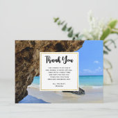 トロピカルビーチコーストと大きな岩|過去記事 サンキューカード (スタンド正面)