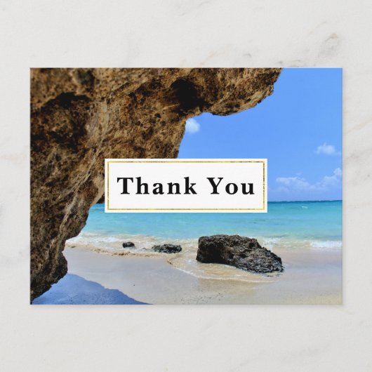 トロピカルビーチコーストと大きな岩|過去記事 ポストカード (正面)