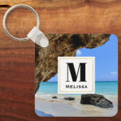 トロピカルビーチコースト、ビッグロックモノグラム キーホルダー (正面)