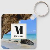 トロピカルビーチコースト、ビッグロックモノグラム キーホルダー (裏面)