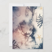 トロピカルビーチコーラルビーチサンダルズスウィート16パーティー 招待状 (裏面)