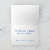 トロピカルビーチサインフォトクリスマスホリデー シーズンカード (内部)