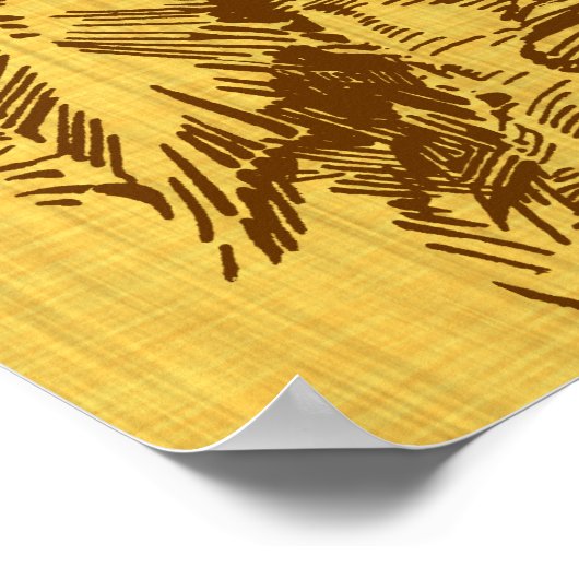 トロピカルビーチサウスウィンドヴィンテージアート ポスター (角)