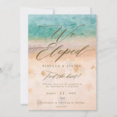 トロピカルビーチサマーでの秘密結婚のお誘い 招待状 (正面)