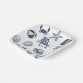 トロピカルビーチサマーカニポップシクルシーシェルボール ペーパープレート (傾斜あり)