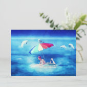 トロピカルビーチサマーガールバケーションウォーターカラー シーズンカード (スタンド正面)