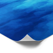 トロピカルビーチサマーガールバケーションウォーターカラー ポスター (角)