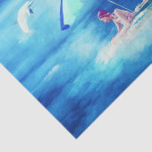 トロピカルビーチサマーガールバケーションウォーターカラー 薄葉紙 (詳細)