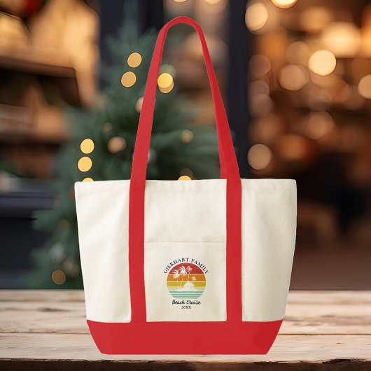 トロピカルビーチサマーバケーションビーチクルーズカスタム トートバッグ