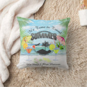 トロピカルビーチサマーバケーション |パーソナライズされた | クッション (ブランケット)