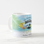 トロピカルビーチサマーバケーション |パーソナライズされた | コーヒーマグカップ (正面左)