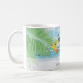 トロピカルビーチサマーバケーション |パーソナライズされた | コーヒーマグカップ (左)