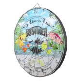 トロピカルビーチサマーバケーション |パーソナライズされた | ダーツボード (正面右)