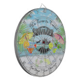 トロピカルビーチサマーバケーション |パーソナライズされた | ダーツボード (正面左)