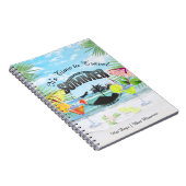 トロピカルビーチサマーバケーション |パーソナライズされた | ノートブック (右側)