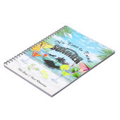 トロピカルビーチサマーバケーション |パーソナライズされた | ノートブック (左側)