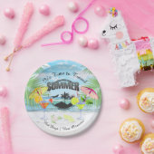トロピカルビーチサマーバケーション |パーソナライズされた | ペーパープレート (パーティー)