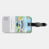 トロピカルビーチサマーバケーション |パーソナライズされた | ラゲッジタグ (裏面横)