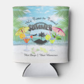 トロピカルビーチサマーバケーション |パーソナライズされた | 缶クーラー (正面)