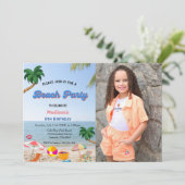 トロピカルビーチサマーバースデーパーティー 招待状 (スタンド正面)