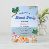 トロピカルビーチサマーバースデーパーティー 招待状 (スタンド正面)