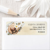 トロピカルビーチサマーブライダルシャワー差出人住所 ラベル (インサイチュ)