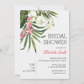 トロピカルビーチサマーブライダルシャワー招待 招待状 (正面)