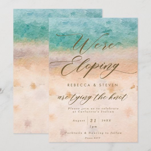 トロピカルビーチサマー密婚招待状 招待状 (正面/裏面)